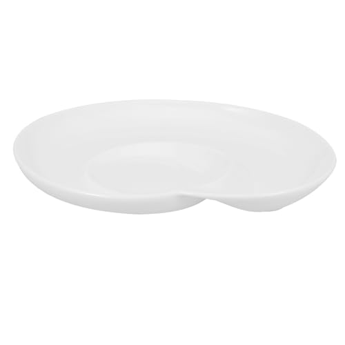 HOUDERCO 雲?螺旋セラミック格皿 食品収納用仕切りプレート ダンプリング用ディップ皿 フルーツスナックトレイ ホテルレストラン向け実用