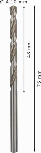 Bosch 10x PRO Metal HSS-G Spiralbohrer, 4,1 x 43 x 75 mm, 10-tlg. – Ansicht 3