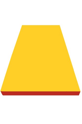 Niro Sportgeräte Turnmatte Weichbodenmatte - Colchoneta de Ejercicio, Color Amarillo/Rojo, Talla 200 x 100 x 8 cm Cover