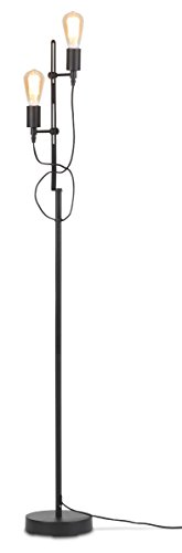 It's about RoMi SEATTLE Lampadaire E27 60 W Noir Cover