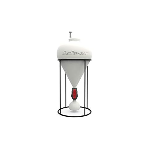 FastFerment Conical Fermenter - Home-Brew Kit - BPA Free Food grade Primary Carboy Fermenter Beer, Wine Fermentation also Hard Cider brewing kit. Stand, bottling hose and all hardware incl,White Cover