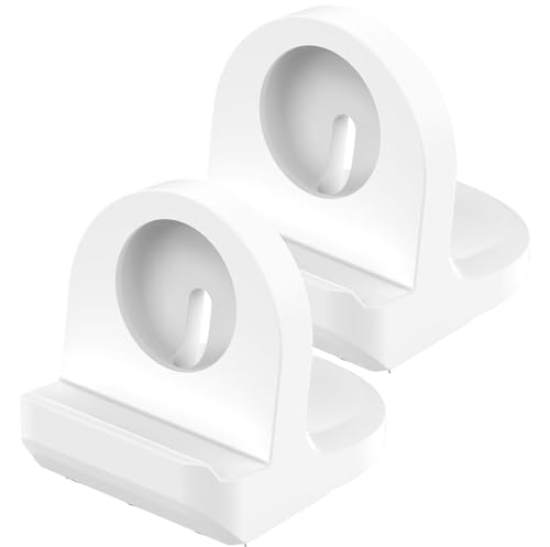 2Pack Charger Stand Compatible with Google Pixel Watch 2 Charger Silicone Charging Stand Non-Slip Base Charger Dock Station White [Charging Cable Not Included]