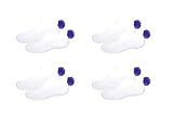 NEW! Pom Pom Socks Girls (4 Pair) Youth - Lowcut Ped Socks Pom-Pom Athletic Socks - Fits Kids Shoe Size: 9-3 (Purple 4 Pair)