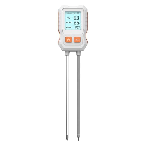 Image of HASTHIP Soil Moisture Meter, PH Meters Professional Soil Meter for Agriculture 3 in 1 Sensor Kit with Moisture PH Testing Inspection LCD Display