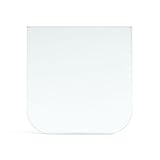 Feuercampus Funkenschutzplatte Glas Segmentbogen abgerundet 120x100x0,6 cm ESG Kamin Bodenplatte hitzebeständig Schutzplatte Feuerstelle Ofenunterlage Sicherheitsglas Funkenschutz Kamin Glasplatte