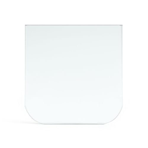 Feuercampus Funkenschutzplatte Glas Segmentbogen abgerundet 100×100×0,6 cm ESG Kamin Bodenplatte hitzebeständig Schutzplatte Feuerstelle Ofenunterlage Sicherheitsglas Funkenschutz Kamin
