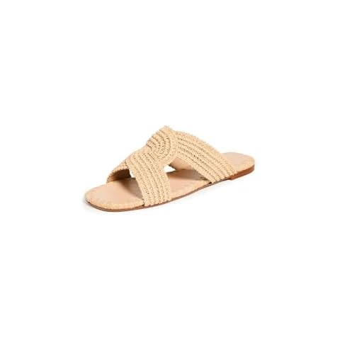 Castaner Women's Prado 203 Slides, Raffia Natural, Tan, 6.5 Medium US Cover