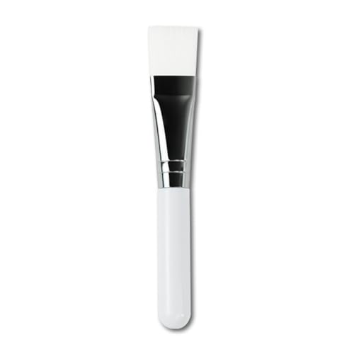 Pincel plano blanco para mascarilla facial con cerdas suaves