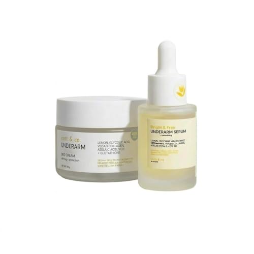(Duo set) Catt & Co Underarm Care – Deo Cream 30g & Underarm Serum 30ml, Odor Control, Smooth & Hydrated Feel, Daily Use Skin Care
