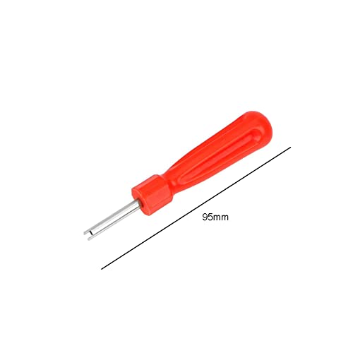 Image of lasenersm 6 Pieces Valve Core Remover Valve Remover Core Tool Valve Core Removal Tool Single Head Valve Remover Installer Repair Tool Tire Valve Stem Core Remover with Plastic Handle, Multicolor