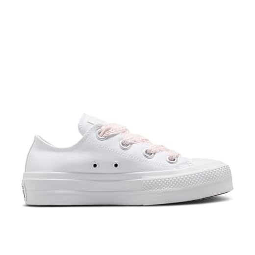 Converse Chuck Taylor All Star Lift Tênis feminino cano baixo, Branco/Branco/Blush Hush, 38