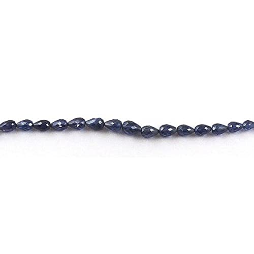 Perles en zircon bleu facettées briolettes gouttes 7x5-11x8mm pour bijoux LKBEADS SB3522