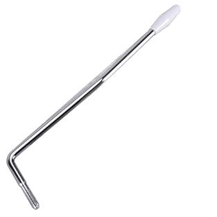 Tremolo bridge arm: single arm tremolo whammy bar. 4.8-5.0 mm arm thread diameter, easy to use. Thread single tremolo arm: fits for electric guitar single tremolo bridge system with m5 bolt. Tremolo whammy bar: made of iron with plating, high glossin...