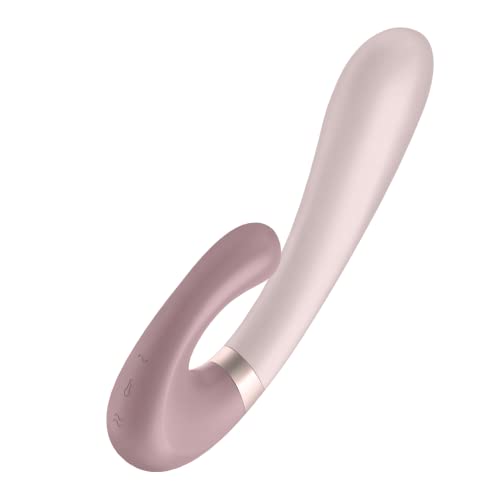 Satisfyer, Vibratore Rabbit Bluetooth, Heat Wave Connect App, 20 Cm, Con Funzione Riscaldante, Con Controllo Tramite App, 2 Motori, In Silicone, Color