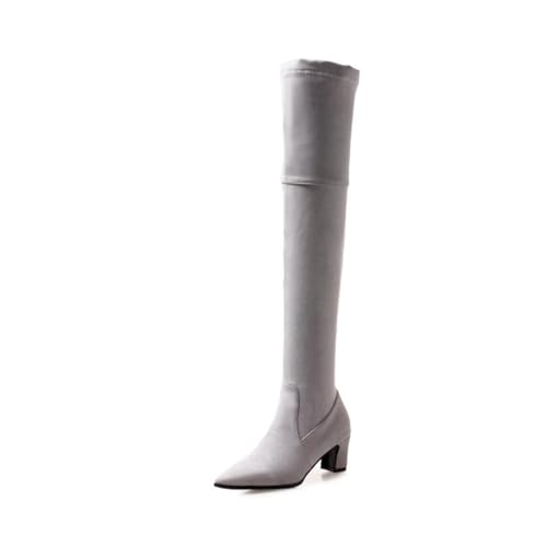 Bottes de mode pour femmes à talon épais 6cm et bout pointu