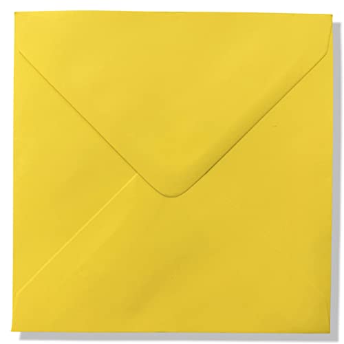 Enveloppes Carrées 140 x 140 mm Jaunes 110 GSM - Boîte de 1000 pièces