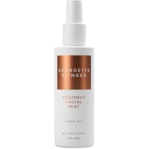 Coconut Facial Mist – Hydrating, Long-Lasting Makeup Setting Spray with Moisturizing Antioxidants for Dewy Matte Face, Protects and Plumps Dehydrated Skin – 4.2 oz by Georgette Klinger
