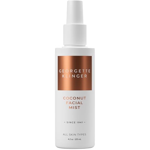 Georgette Klinger Coconut Facial Mist - Hydrating, Long-Lasting Makeup Setting Spray with Moisturizing Antioxidants for Dewy Matte Face, Protects and Plumps Dehydrated Skin - 4.2 oz