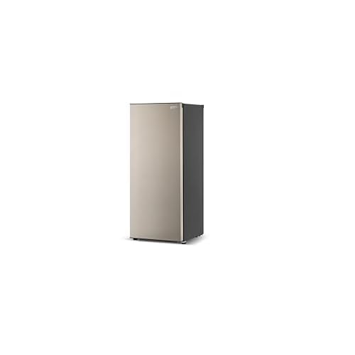 Frigidaire 10 Cu. Ft. Upright Convertible Fridge/Freezer, Reversible Door, Removable Glass Shelves, Adjustable Controls, Platinum Finish