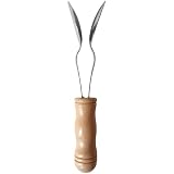 Cucchiai a percussione per ritmo, manico in legno di faggio da 20,1 cm, cucchiai musicali a percussione portatili in metallo con tono chiaro, strumento leggero Orff per una facile presa