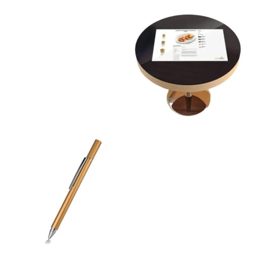 BoxWave Stylus Pen Compatible with Atlantic Tech Multi-Position Digital Bistrot (21.5 in) - FineTouch Capacitive Stylus, Super Precise Stylus Pen - Champagne Gold