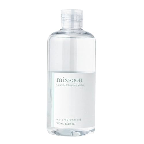 mixsoon Centella Cleansing Water 10.14 fl oz / 300ml Face Cleanser for Sensitive Skin Centella Asiatica Aloe Vera Korean Glass Skin Care