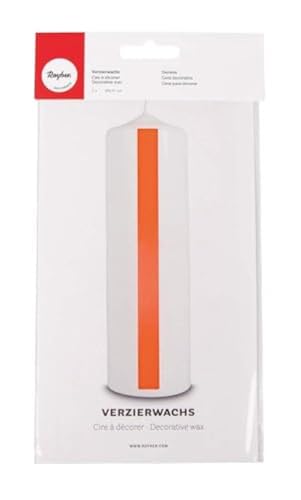 RAYHER Wax Foil 20 x 10 cm Pack of 2 Orange 3103734