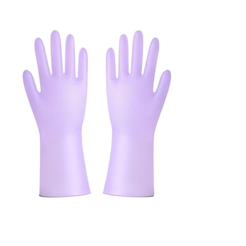 Kitchen Household Gloves Non-Slip Nitrile Gloves Kitchen Garden Laundry Dishwash Gloves Food Grade Reuse Cleaning(M)