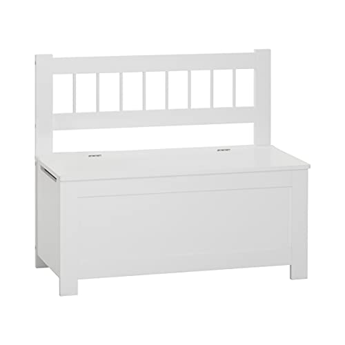 Banc Coffre Enfant Blanc en Bois - Atmosphera créateur d'intérieur