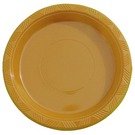 image for Exquisite Party Solids Gold Plastic Plates For Party Supplies 9