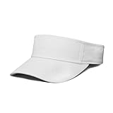 DALIX Visor Hat Adjustable Cotton Men Women Classic in White