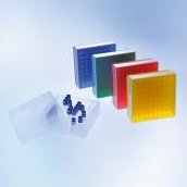 802202 Cryo.s Polypropylene Cryogenic Storage Box for Cryo.s Sample Tubes, 81 Position, Natural with Natural Lid Pack of 20