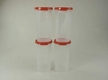 TUPPERWARE Spaghettiere Rotondo da 650 ml rosso 4x...