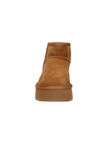 Bottes Lumberjack Golda Cognac en cuir véritable
