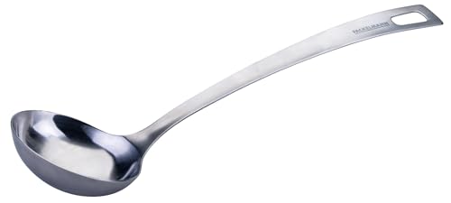 Fackelmann Schöpflöffel Essential aus Edelstahl – Perfekt für Soßen, mit Aufhängeöse, Spülmaschinengeeignet, Silber