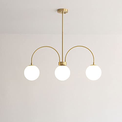 Luminaire suspendu laiton et verre design haut de gamme
