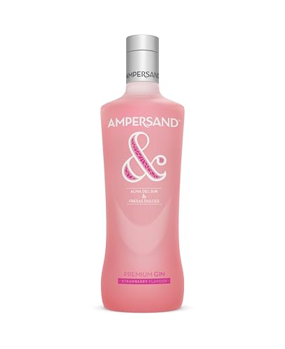 Ampersand - Ginebra premium sabor Fresa - 1 botellas de 700ml