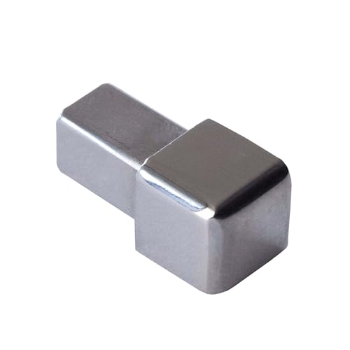 Dalsys Terminale per binario per piastrelle profilo quadrato in acciaio inossidabile lucidato 8mm, profilo per piastrelle