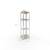 shelfplaza HOME 180x50x40 cm regał do dużych obciążeń w kolorze ocynkowany z 4 półkami i udźwigiem 175 kg na półkę