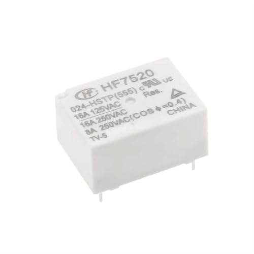 Relé HF7520 de 16A y 4 pines con contacto normalmente abierto