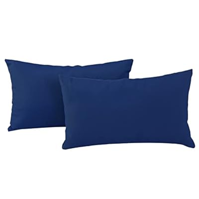 idee-home Outdoor Lumbar Pillows for Patio Furniture, Outdoor Pillows set of 2 with Inserts Included, Waterproof Outdoor Throw Pillow Covers with Inners 12x20 inch Outside Decorative Pillow Cases