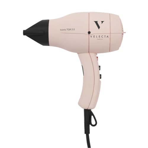 Velecta Paris - Sèche-cheveux professionnel - ICONIC TGR 2.0 Rose poudré