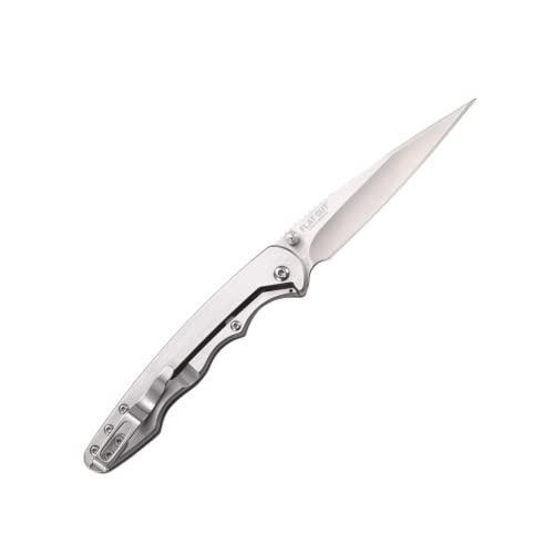 CRKT Faca de bolso dobrável EDC plana: transporte diário, lâmina de cetim, abertura assistida, trava