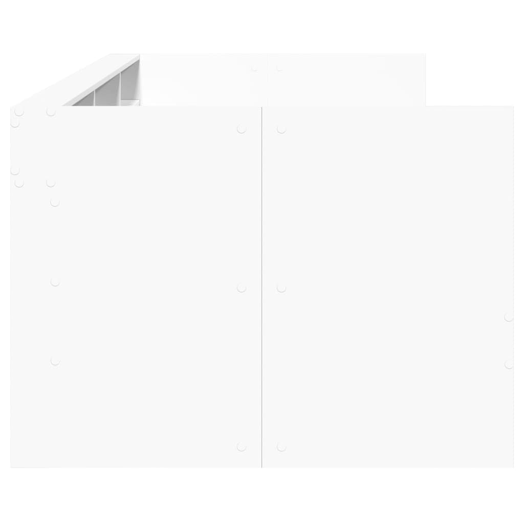 Modernes Tagbett aus Eichenholz mit Stauraumschubladen Massiv- und Holzwerkstoff Stylisches multifunktionales Loungemöbel Weiß,100 x 200 cm