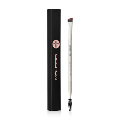 EIGSHOW Augenbrauen Pinsel, Abgewinkelter Augenbrauenpinsel mit zwei Enden für Augenbrauen und Eyeliner definieren, Doppelendiger Makeup Bürste Geeignet für Augenbrauen Kamm und Wimperntusche (D108)