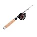 Telescopic Ice Fishing Rod Pole Kit with Ceramic Guide Rings for Sensitive and Convenient Winter Fishing - Mini Fishing Rod and Reel Combo for Beginners and Outdoor Enth - Wood+4B Reel, as described
