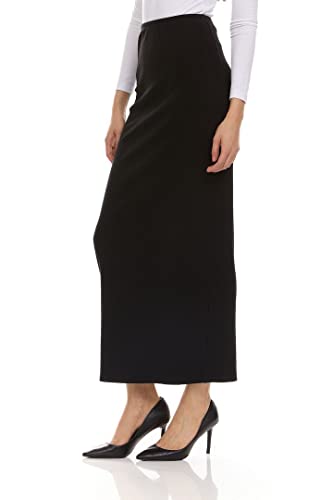 Womens Long Thin Ribbed Straight Skirt - GM-50214