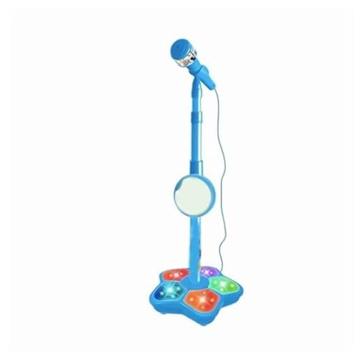 Máquina de karaokê Infantil 100 X 21 Cm Microfone Infantil Com Suporte MP3 Cabo Com Luz Embutida para Crianças, Meninos, Meninas, Aniversário