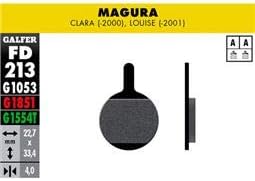 Galfer Magura Clara (-2000), Louise (-2001) Black STD Bicycle G1053 Adult Unisex Brake Pads, One Size