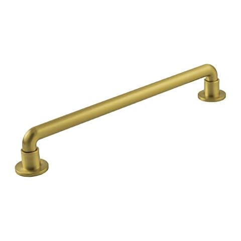 Belwith-Keeler Urbane Collection Pull 8-13/16 Inch (224mm) Center to Center Brushed Golden Brass Finish Cover